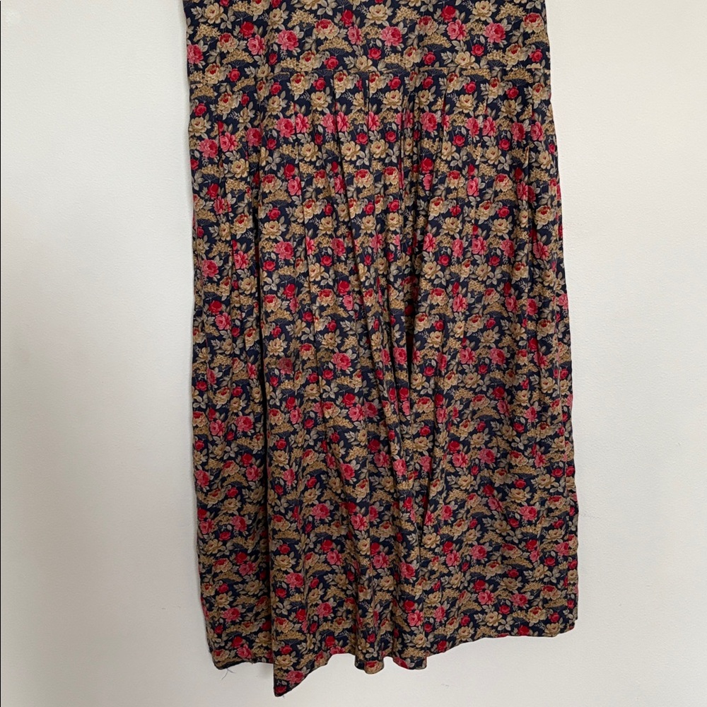 Laura Ashley Blue and Pink Floral Midi Dress Size 10 - Picture 6 of 16